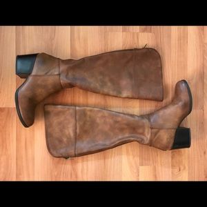 Wide Calf Brown Knee High Boots